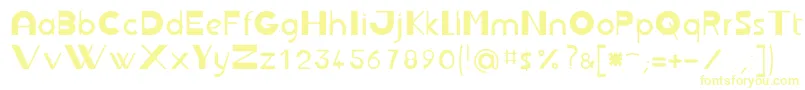 Jbrond Font – Yellow Fonts on White Background