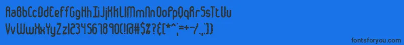 Hairball Font – Black Fonts on Blue Background