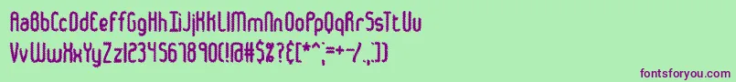 Hairball Font – Purple Fonts on Green Background