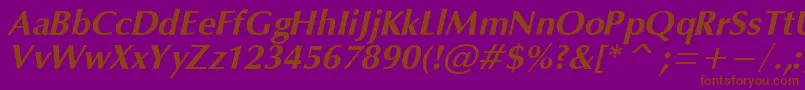 OpmBo Font – Brown Fonts on Purple Background