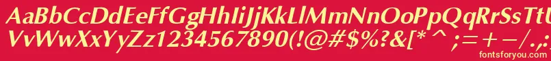 OpmBo Font – Yellow Fonts on Red Background