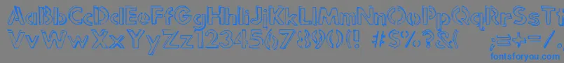 PunkRockRummageSale Font – Blue Fonts on Gray Background