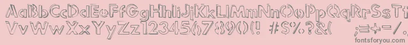 PunkRockRummageSale Font – Gray Fonts on Pink Background