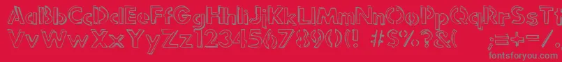 PunkRockRummageSale Font – Gray Fonts on Red Background