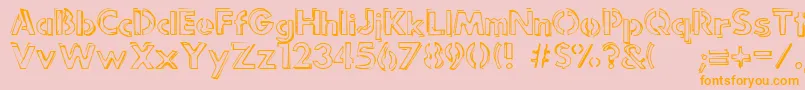 PunkRockRummageSale Font – Orange Fonts on Pink Background