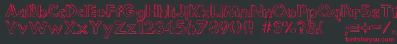 PunkRockRummageSale Font – Red Fonts on Black Background