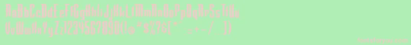 WarlockRegular Font – Pink Fonts on Green Background