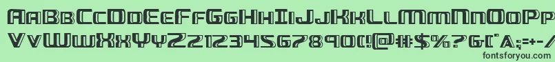 Greasegun Font – Black Fonts on Green Background
