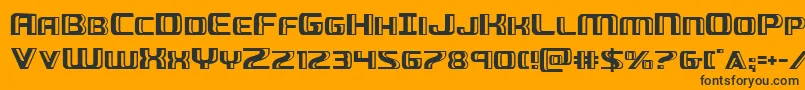 Greasegun Font – Black Fonts on Orange Background