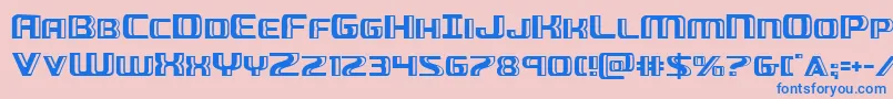 Greasegun Font – Blue Fonts on Pink Background