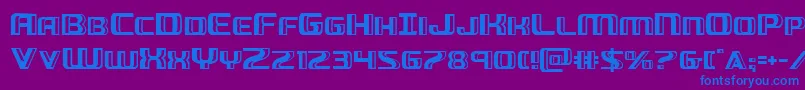 Greasegun Font – Blue Fonts on Purple Background