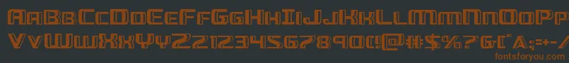 Greasegun-fontti – ruskeat fontit mustalla taustalla