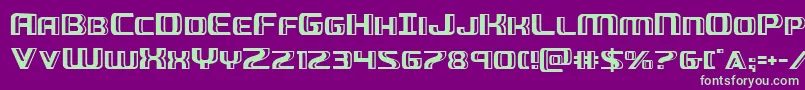 Greasegun Font – Green Fonts on Purple Background