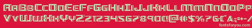 Greasegun Font – Green Fonts on Red Background