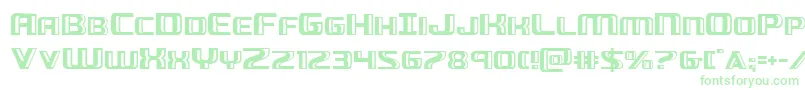 フォントGreasegun – 白い背景に緑のフォント