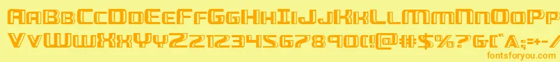 Greasegun Font – Orange Fonts on Yellow Background