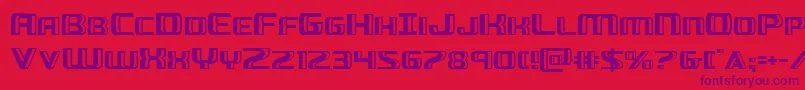 Greasegun Font – Purple Fonts on Red Background