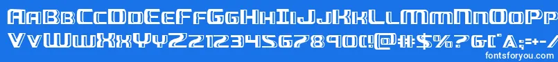 Greasegun Font – White Fonts on Blue Background