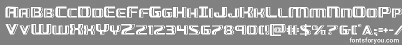 フォントGreasegun – 灰色の背景に白い文字