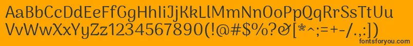 ArimakoshiRegular Font – Black Fonts on Orange Background