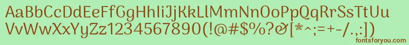 ArimakoshiRegular Font – Brown Fonts on Green Background