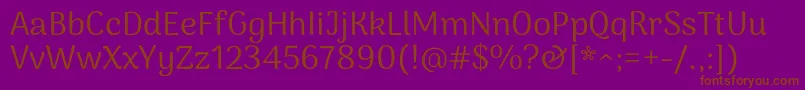 Шрифт ArimakoshiRegular – коричневые шрифты на фиолетовом фоне
