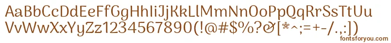 ArimakoshiRegular-Schriftart – Braune Schriften auf weißem Hintergrund