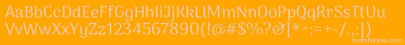 ArimakoshiRegular Font – Pink Fonts on Orange Background