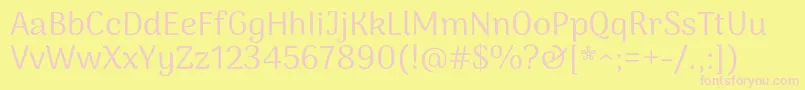 Шрифт ArimakoshiRegular – розовые шрифты на жёлтом фоне
