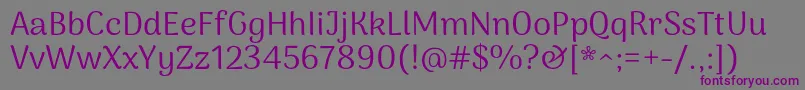Шрифт ArimakoshiRegular – фиолетовые шрифты на сером фоне