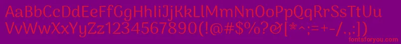 ArimakoshiRegular Font – Red Fonts on Purple Background