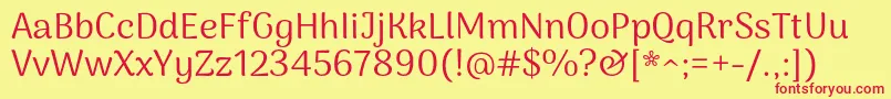 ArimakoshiRegular Font – Red Fonts on Yellow Background