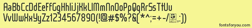 WoxModelistRegularDemo Font – Black Fonts on Yellow Background
