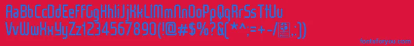 WoxModelistRegularDemo Font – Blue Fonts on Red Background