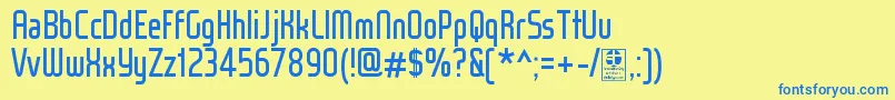 WoxModelistRegularDemo Font – Blue Fonts on Yellow Background