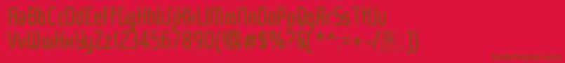 WoxModelistRegularDemo Font – Brown Fonts on Red Background