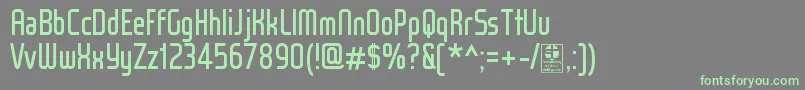 WoxModelistRegularDemo-fontti – vihreät fontit harmaalla taustalla