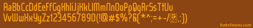WoxModelistRegularDemo Font – Orange Fonts on Brown Background