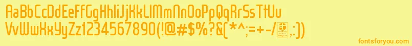 WoxModelistRegularDemo Font – Orange Fonts on Yellow Background
