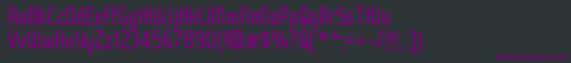フォントWoxModelistRegularDemo – 黒い背景に紫のフォント