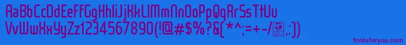 WoxModelistRegularDemo Font – Purple Fonts on Blue Background