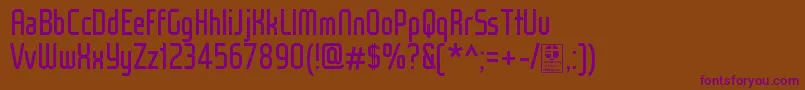 WoxModelistRegularDemo Font – Purple Fonts on Brown Background