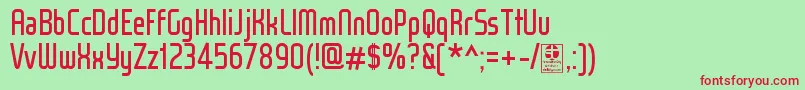 WoxModelistRegularDemo Font – Red Fonts on Green Background