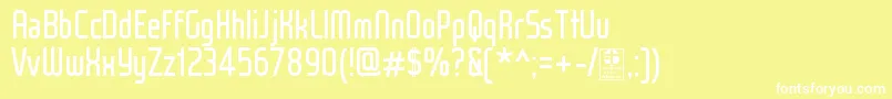 WoxModelistRegularDemo Font – White Fonts on Yellow Background