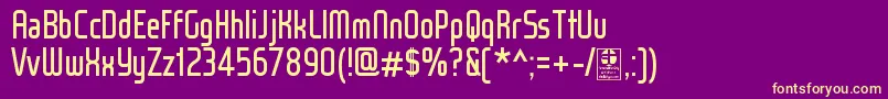 WoxModelistRegularDemo Font – Yellow Fonts on Purple Background