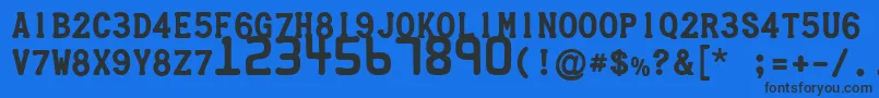 Credc Font – Black Fonts on Blue Background
