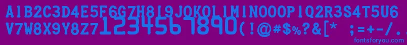Шрифт Credc – синие шрифты на фиолетовом фоне