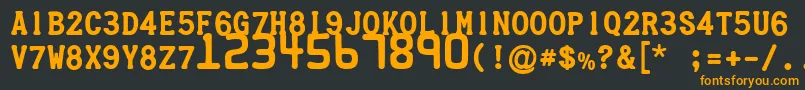 Credc Font – Orange Fonts on Black Background