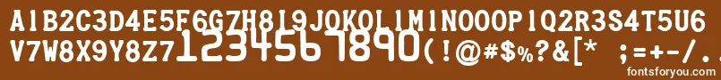 Шрифт Credc – белые шрифты на коричневом фоне