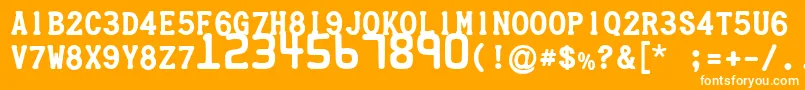 フォントCredc – オレンジの背景に白い文字